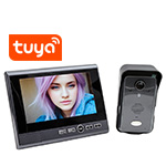 Комплект: беспроводной TUYA/WiFi видеодомофон для дома KiVOS-7 REC-TUYA (1+1)